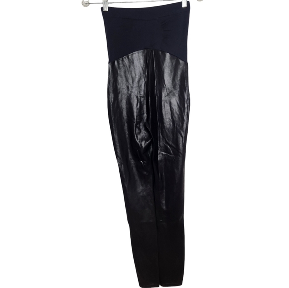 SPANX Faux Leather Leggings Mama Waistband - Picture 6 of 14